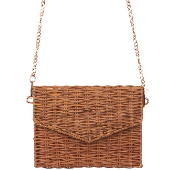 Last 1! Rectangle Rattan Basket Weave Bag - Picture 4 of 6